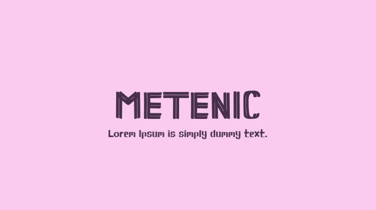 METENIC Font