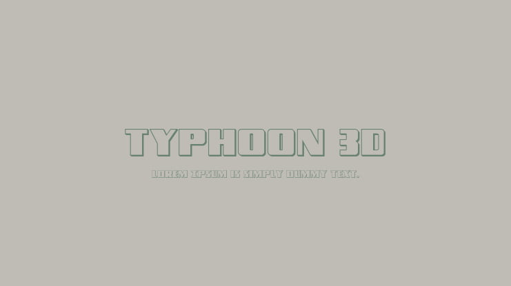 Typhoon 3D Font Family