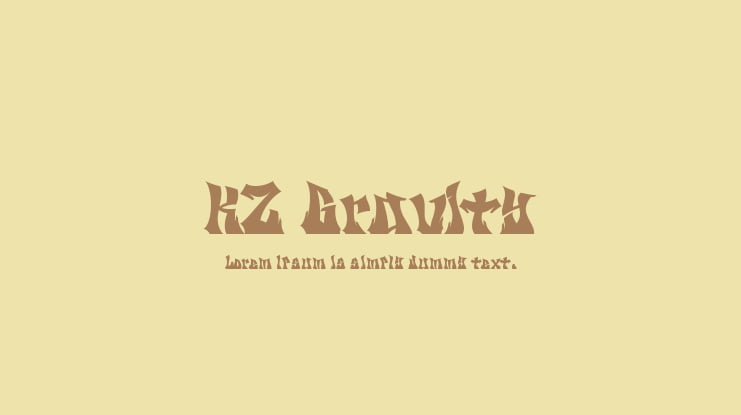 KZ Gravity Font