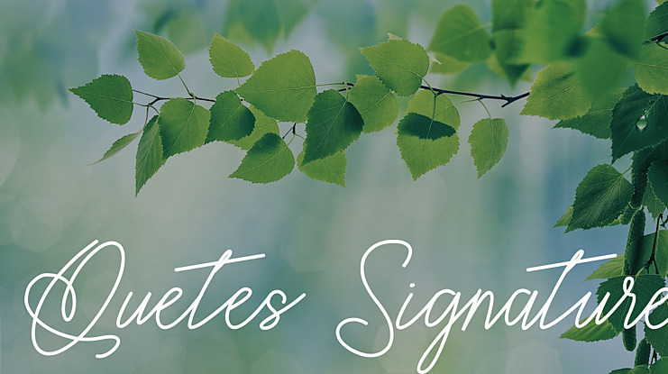 Quetes Signature Font