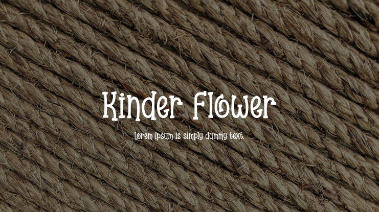 Kinder Flower Font