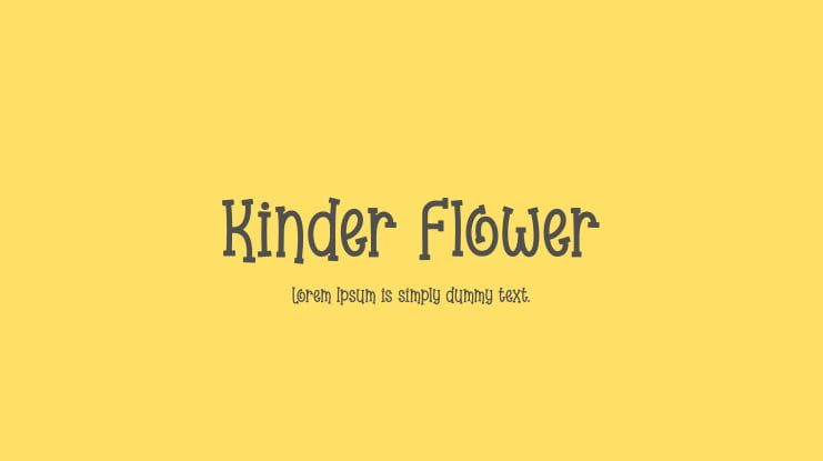 Kinder Flower Font