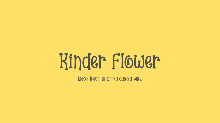 Kinder Flower Font