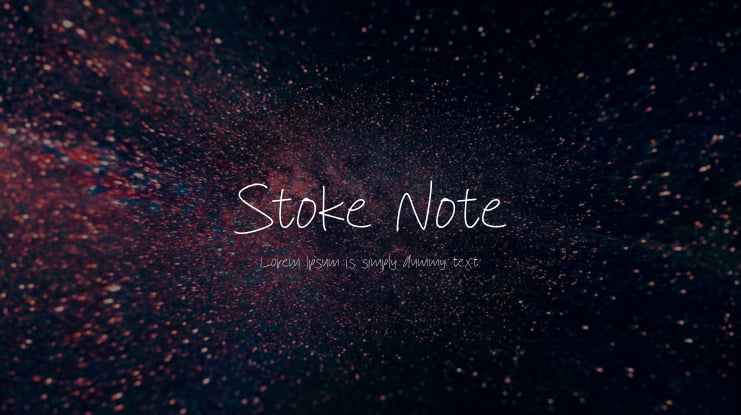 Stoke Note Font