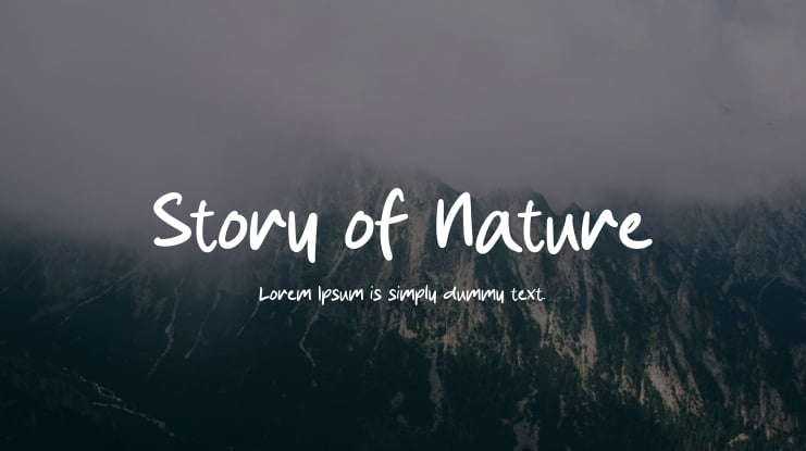 Story of Nature Font