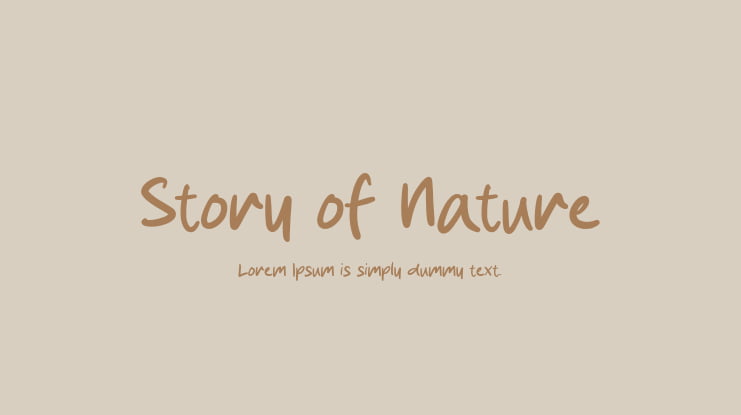 Story of Nature Font