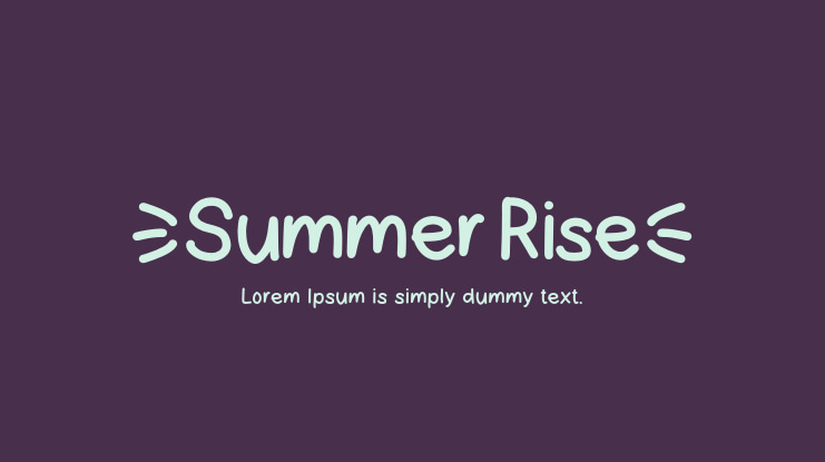 Summer Rise Font