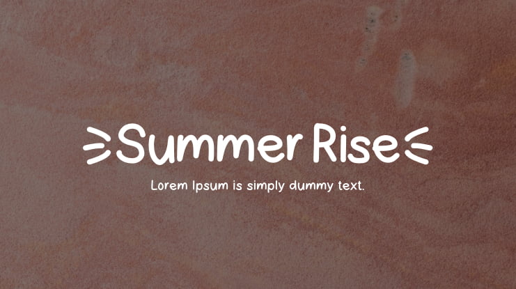 Summer Rise Font