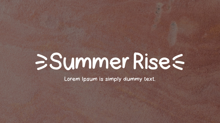 Summer Rise Font