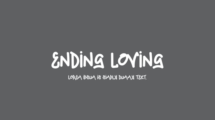 Ending Loving Font