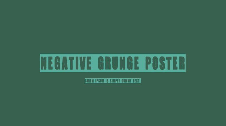 Negative Grunge Poster Font