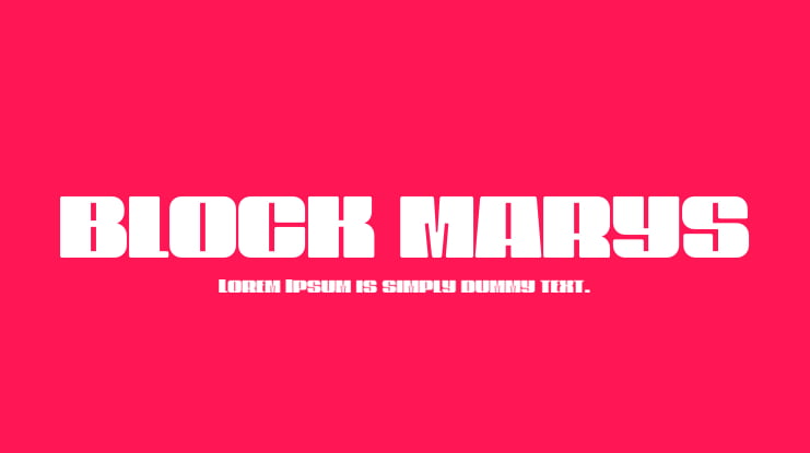 Block Marys Font