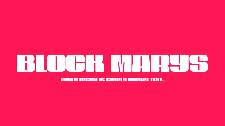 Block Marys Font