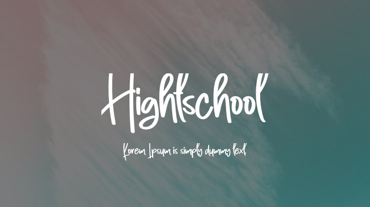 Hightschool Font