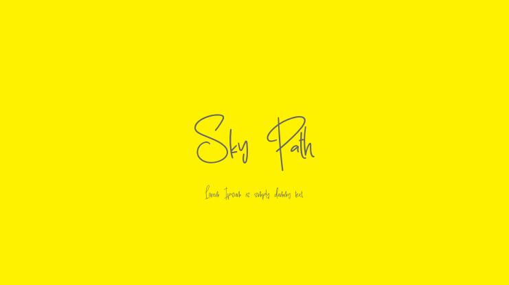 Sky Path Font
