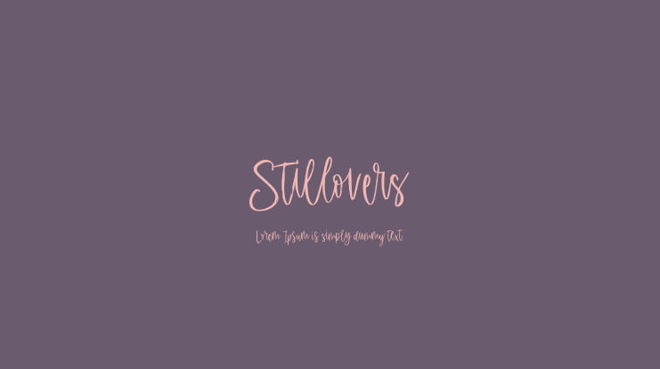 Stillovers Font