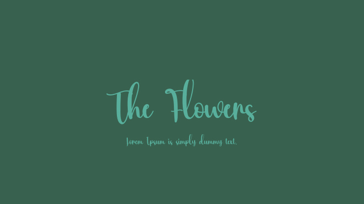 The Flowers Font