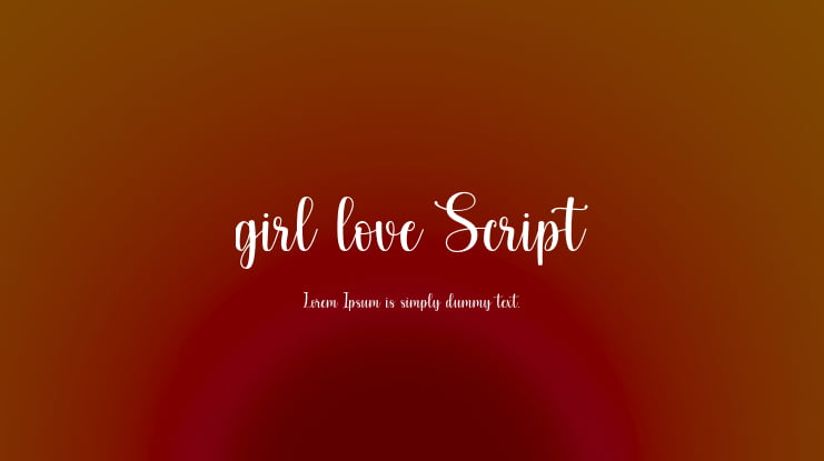 girl love Script Font