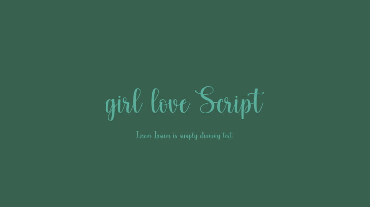 girl love Script Font