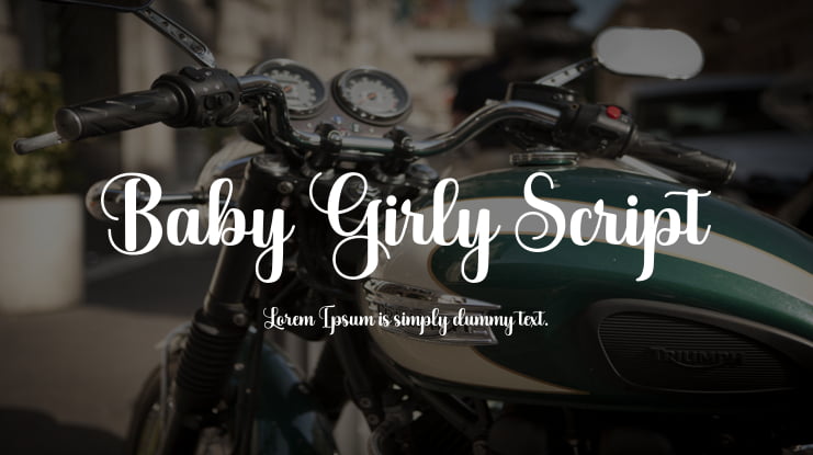 Baby Girly Script Font