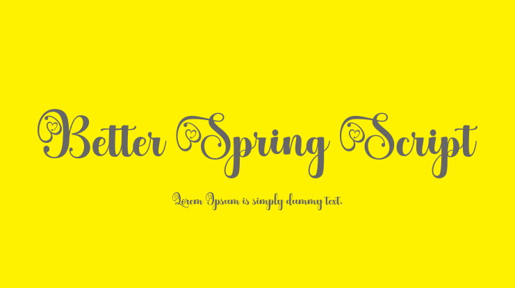 Better Spring Script Font