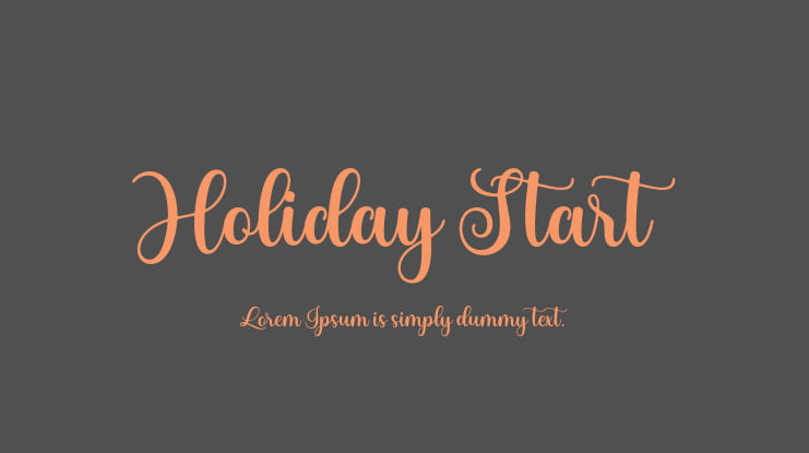 Holiday Start Font