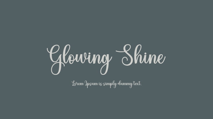 Glowing Shine Font