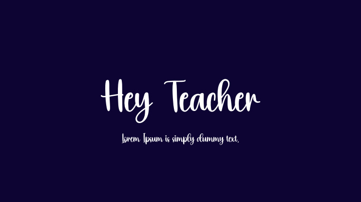Hey Teacher Font