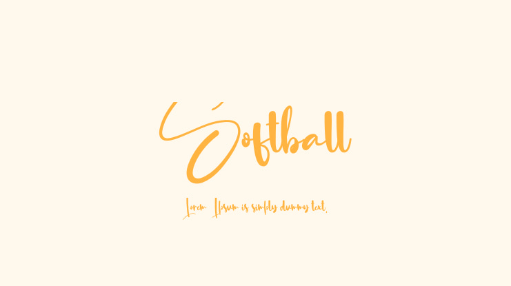 Softball Font