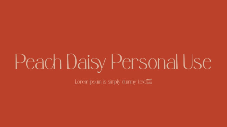 Peach Daisy Personal Use Font