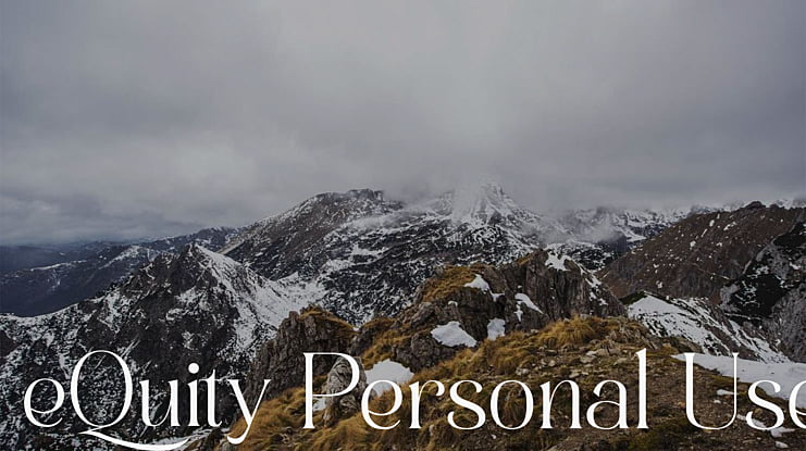 eQuity Personal Use Font