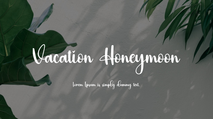 Vacation Honeymoon Font