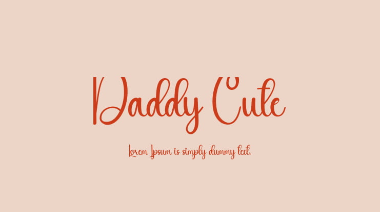 Daddy Cute Font