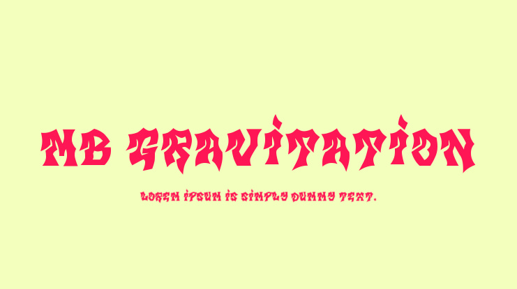 MB Gravitation Font
