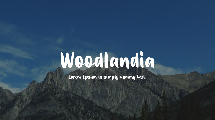 Woodlandia Font