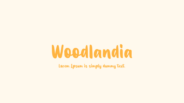 Woodlandia Font