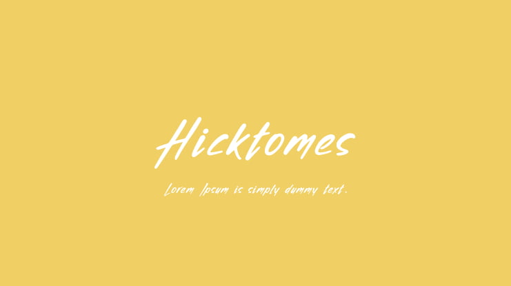 Hicktomes Font