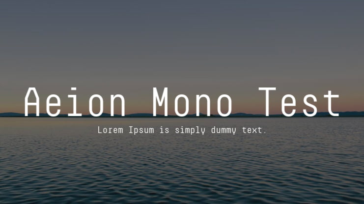 Aeion Mono Test Font Family