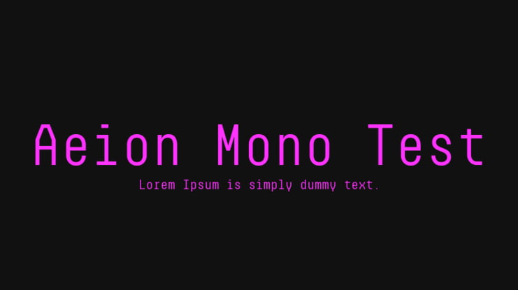 Aeion Mono Test Font Family