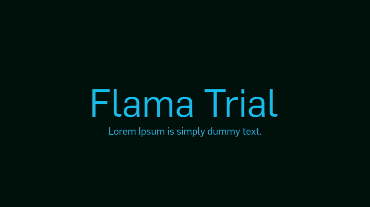 Flama Trial Font Family