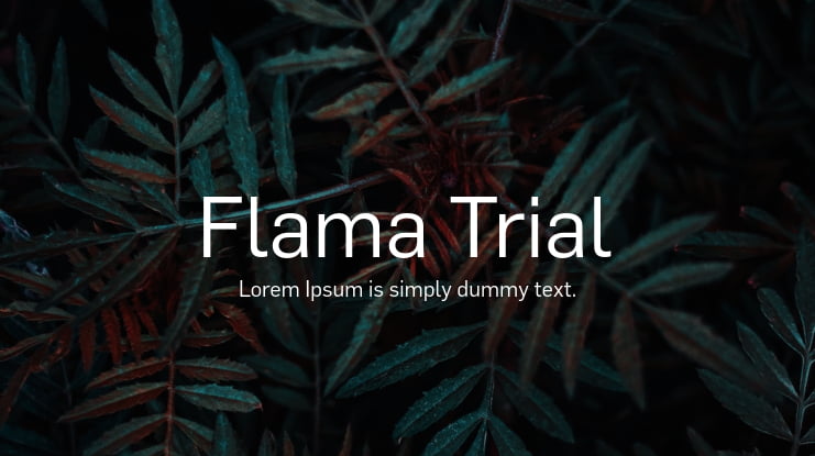 Flama Trial Font Family