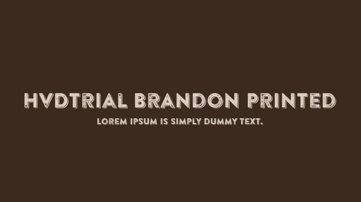HvDTrial Brandon Printed Font Family