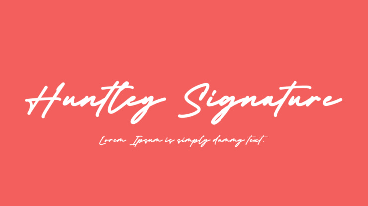 Huntley Signature Font
