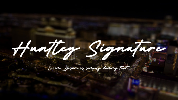 Huntley Signature Font