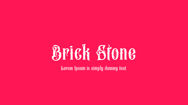Brick Stone Font