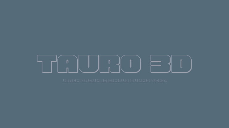 Tauro 3D Font Family