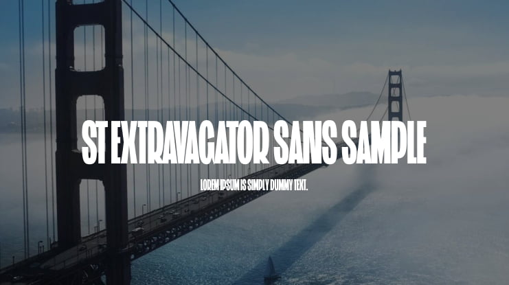 ST Extravagator Sans Sample Font