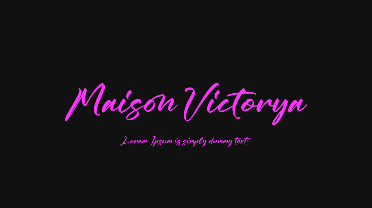 Maison Victorya Font