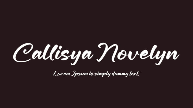 Callisya Novelyn Font