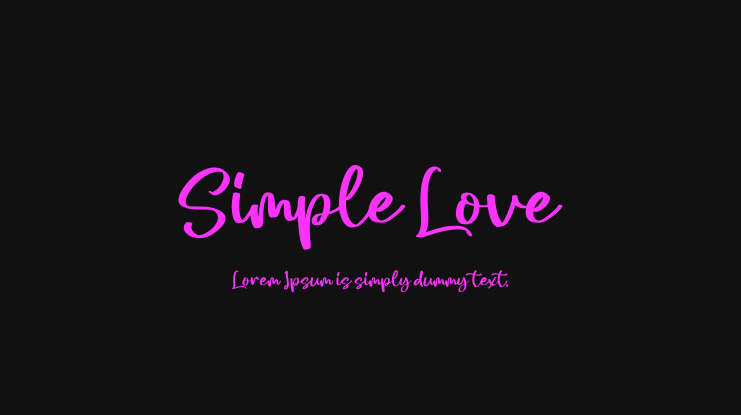 Simple Love Font